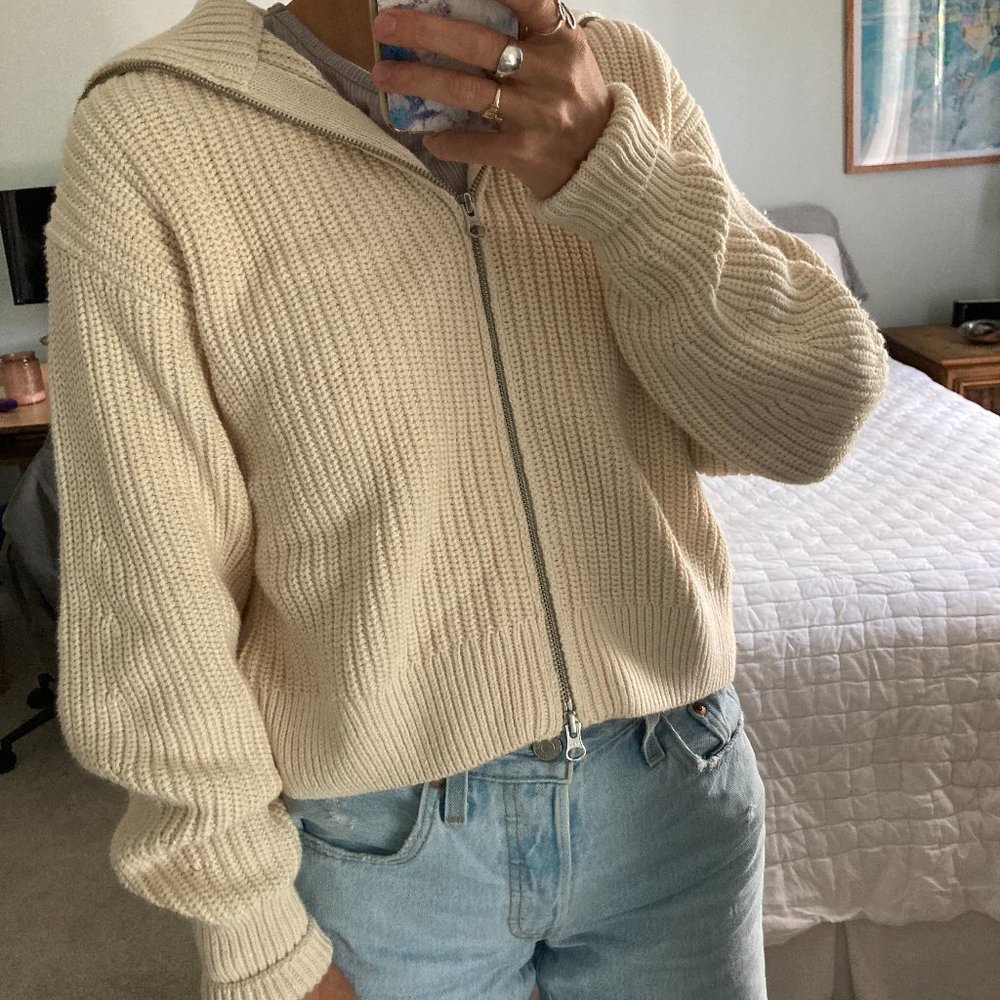 Everlane The Chunky Cardigan in Canvas, S